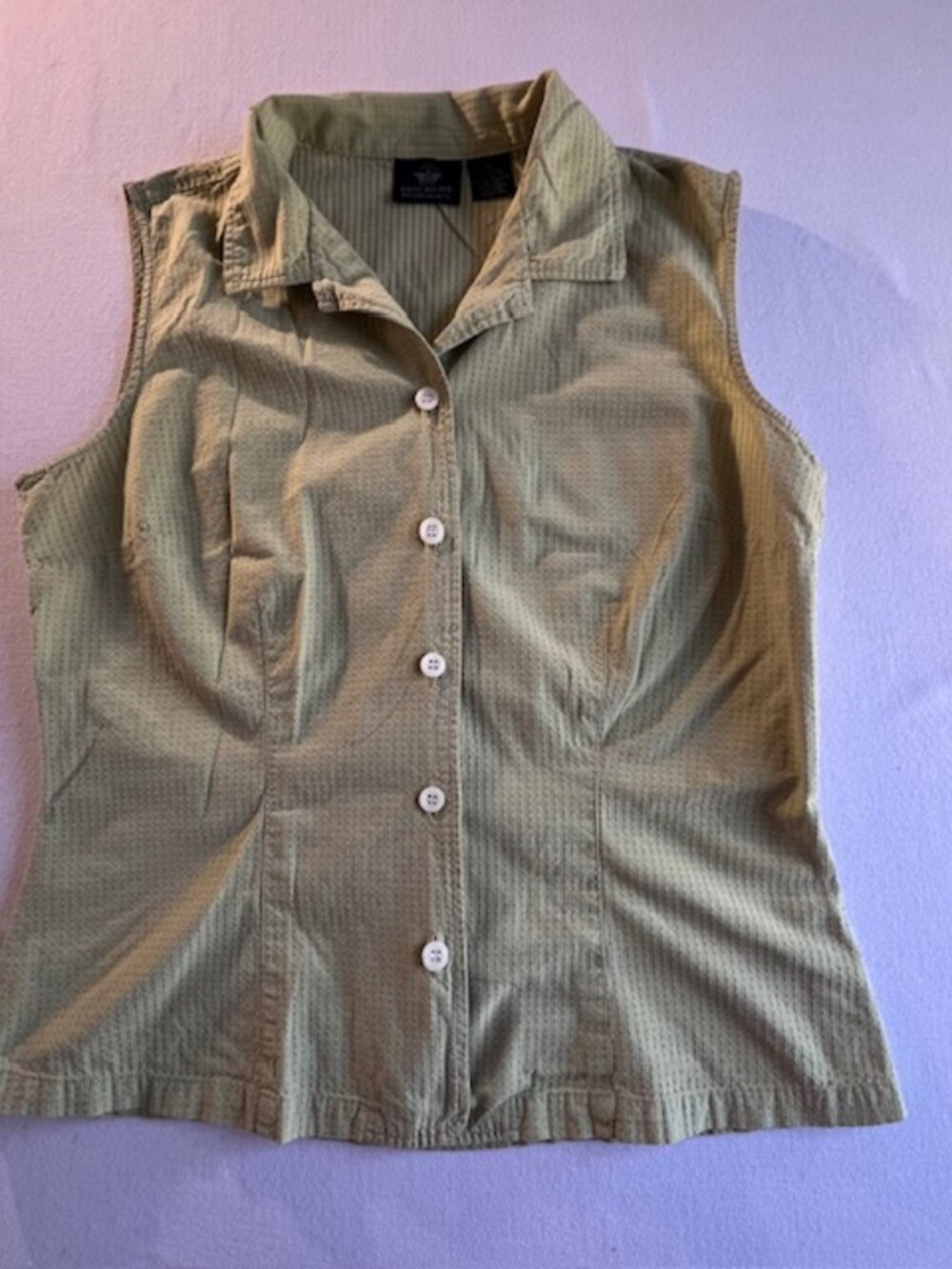 DOCKERS Khakis Women sleeveless, button-up shirt sage green Medium 100% Cotton
